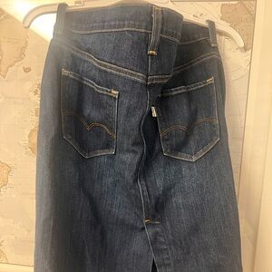 Levi's Dark Blue Denim Skirt with Waist Detailing